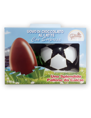 Il Galeone Uovo di Cioccolato al latte 150 gr + Pallone da Calcio - 2 pz