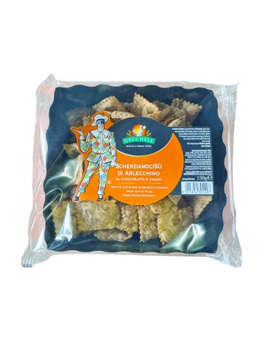 Gecchele Cocoa Chiacchiere Scherziamoci su di Arlecchino - 150 gr - Free shipping delivered to EUROPE and UK