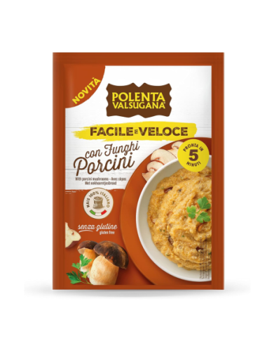 Polenta Valsugana Facile e veloce con Funghi porcini - 80 gr