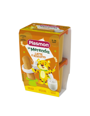 Plasmon Merenda Latte e Biscotto 8/36 mesi - 2 x 120 gr