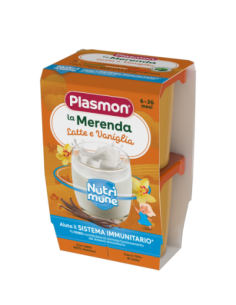 Plasmon Merenda Latte e Vaniglia 6/36 Mesi - 2 x 120 gr