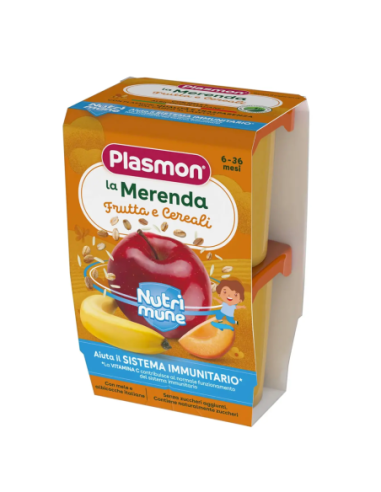 Plasmon Merenda Frutta e Cereali 6/36 Mesi - 2 x 120 gr