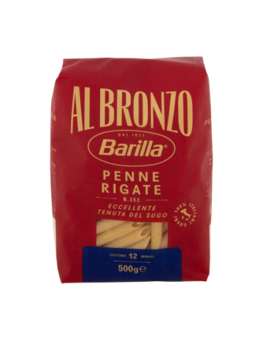 Barilla al Bronzo 352 Penne Rigate trafilate al bronzo - 500 gr