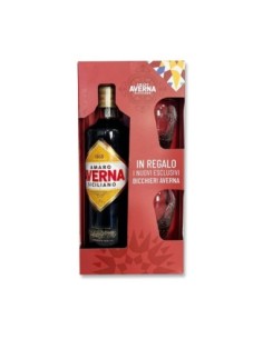 Averna Amaro confezione con 2 bicchieri - 70 cl