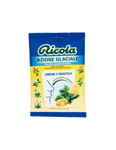 Ricola Azione Glaciale Caramelle Limone e Mentolo - 70 gr