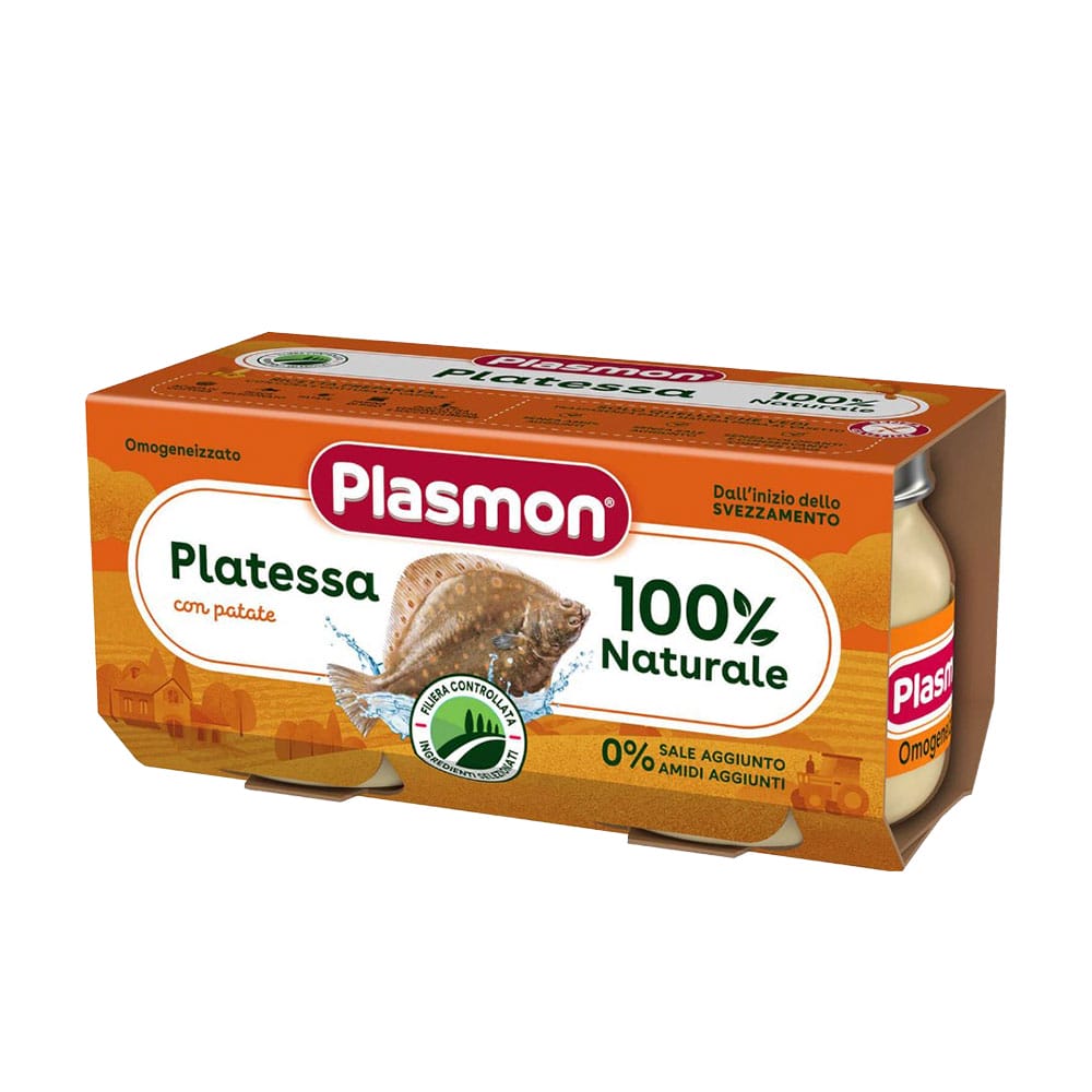 Plasmon Omogeneizzato Platessa con Patate 6 Mesi - 2 x 80 gr - Vico Food Box