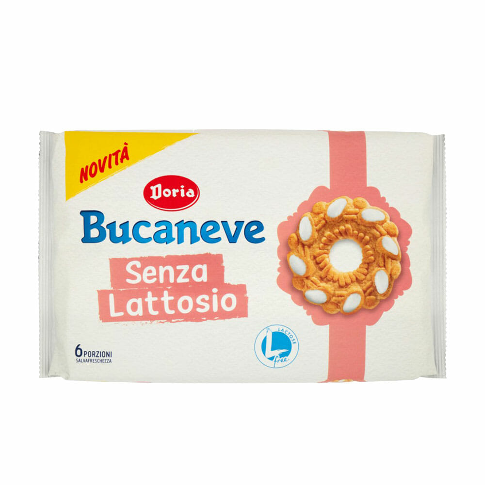 Doria Bucaneve Biscotto Frollino Senza Lattosio (Lactose Free) 265g -  Novita